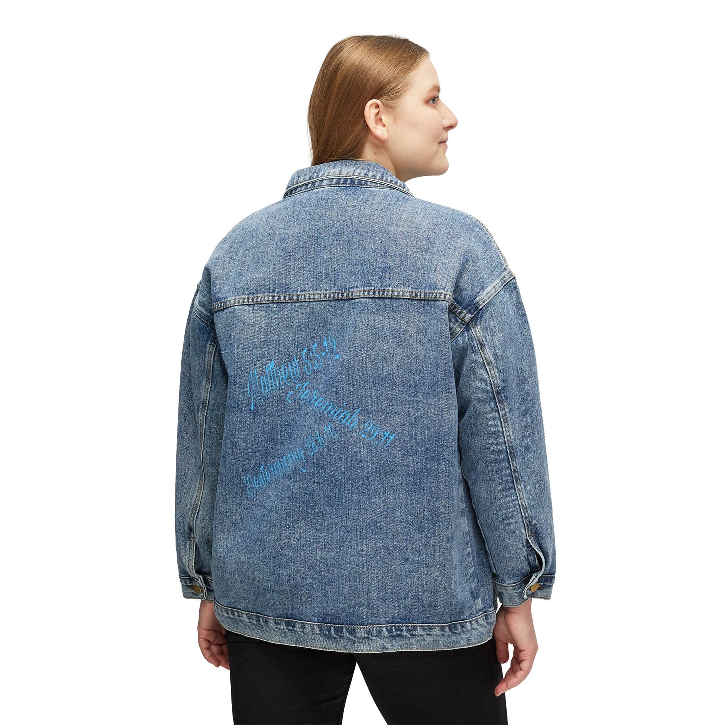 Women's Scripture Denim Jacket