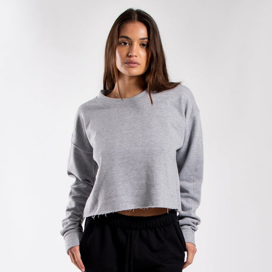 6035 - CLOSEOUT Women's Cropped Fleece Crew Neck Sweatshirt