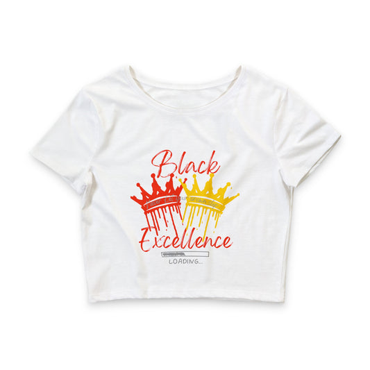 Black Excellence Crop Tee - Women's