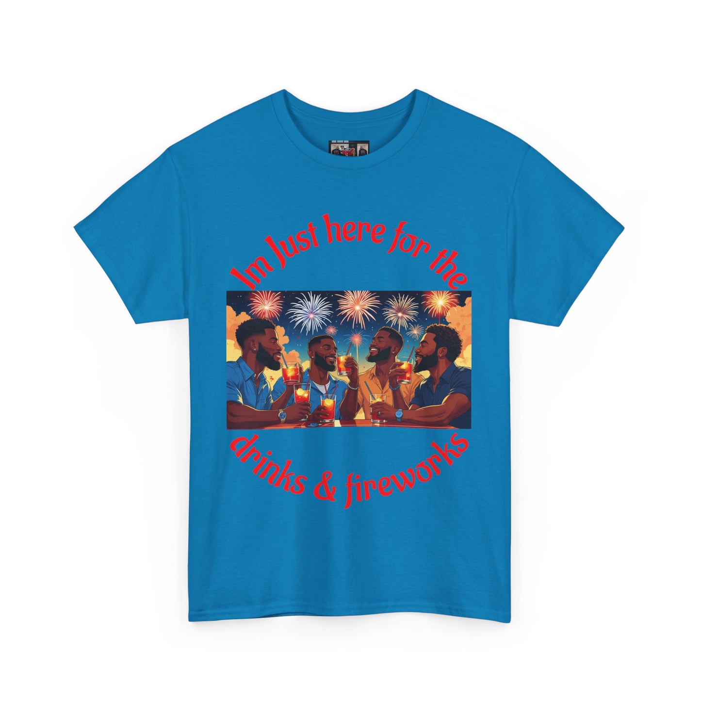 4th of July Drinks and Fireworks  Mens Tee
