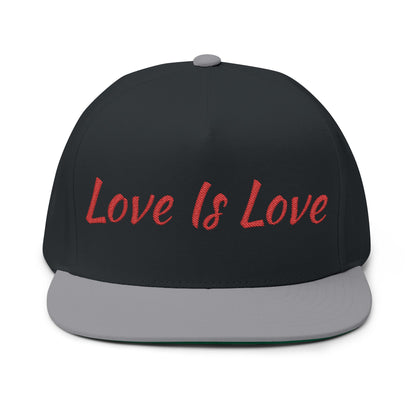 Love Is Love Flat Bill Cap