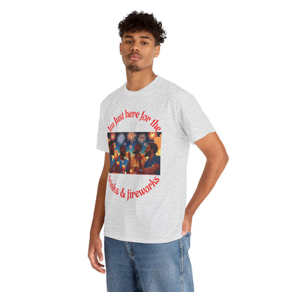 4th of July Drinks and Fireworks  Mens Tee