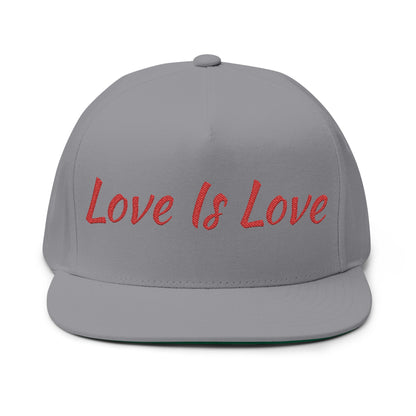 Love Is Love Flat Bill Cap