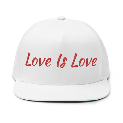 Love Is Love Flat Bill Cap