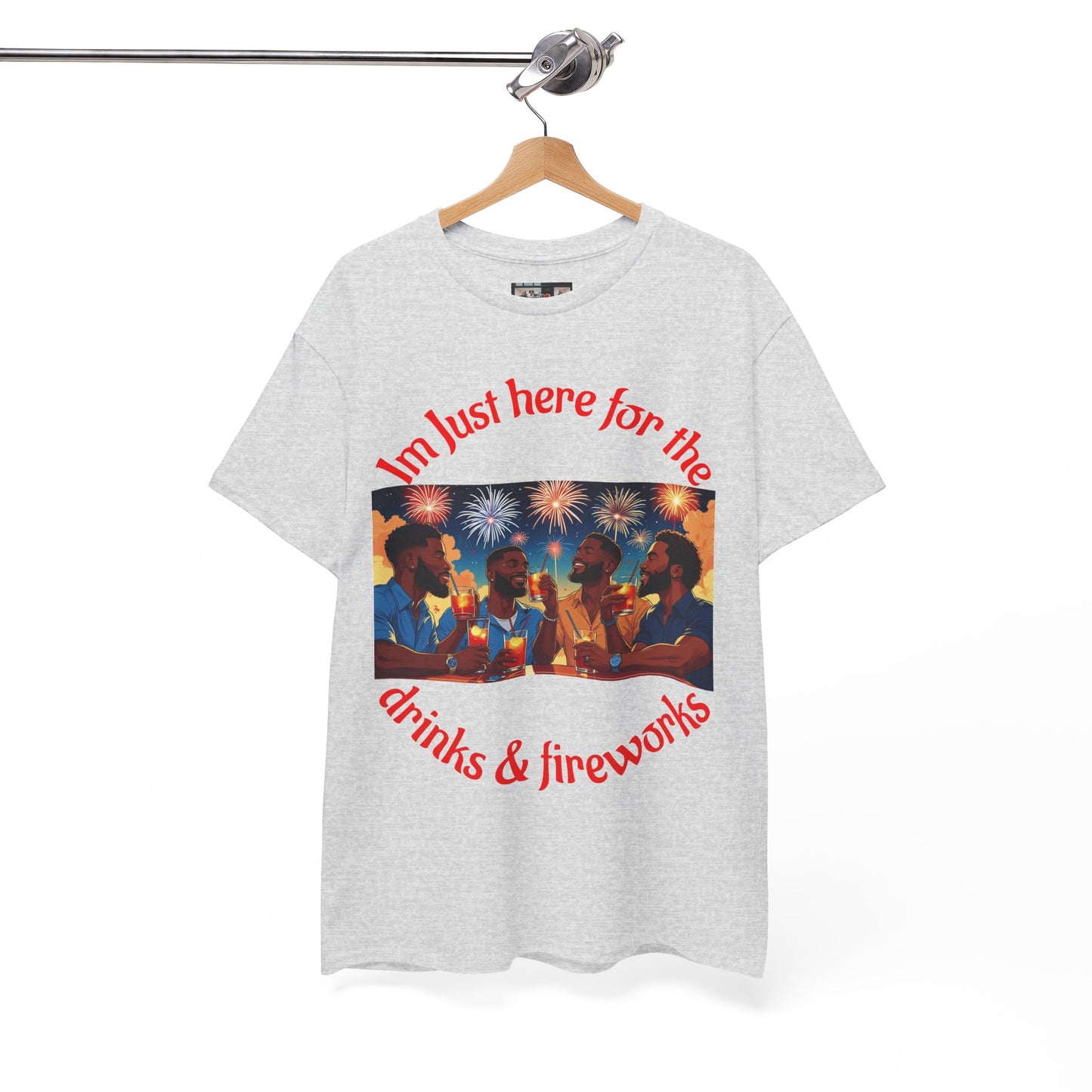 4th of July Drinks and Fireworks  Mens Tee