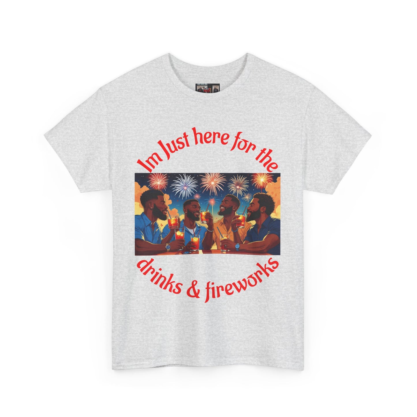 4th of July Drinks and Fireworks  Mens Tee