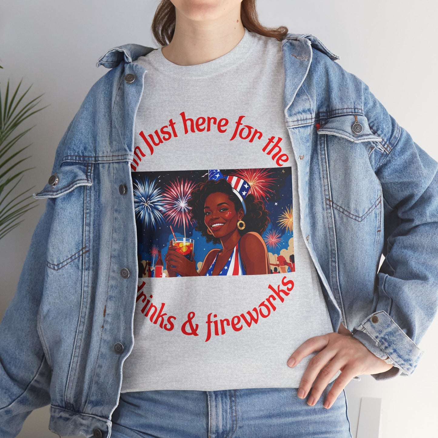 4th of July Drinks and Fireworks  Womens Tee