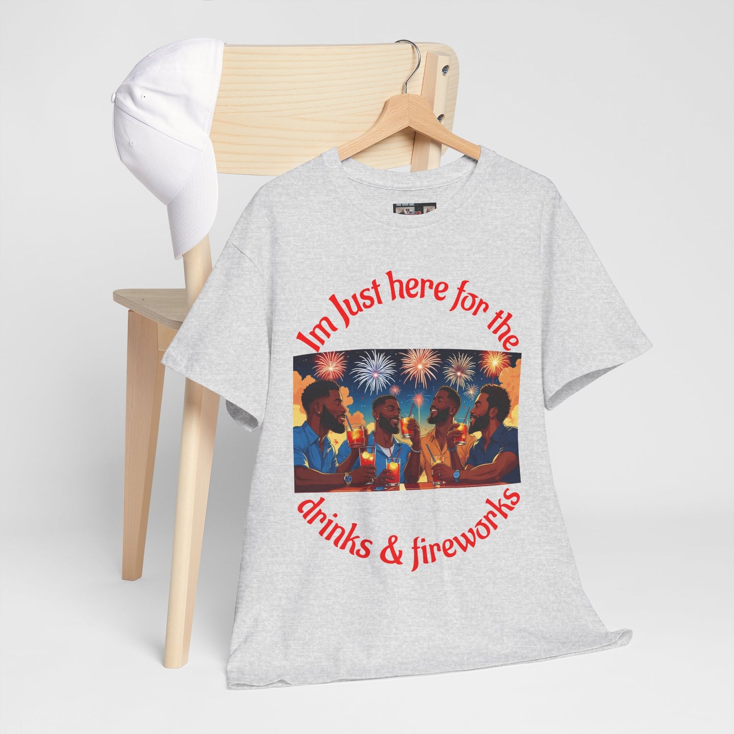 4th of July Drinks and Fireworks  Mens Tee