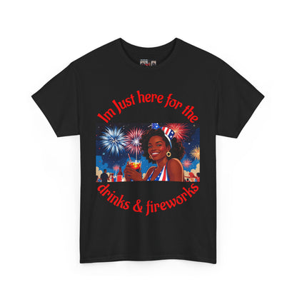 4th of July Drinks and Fireworks  Womens Tee