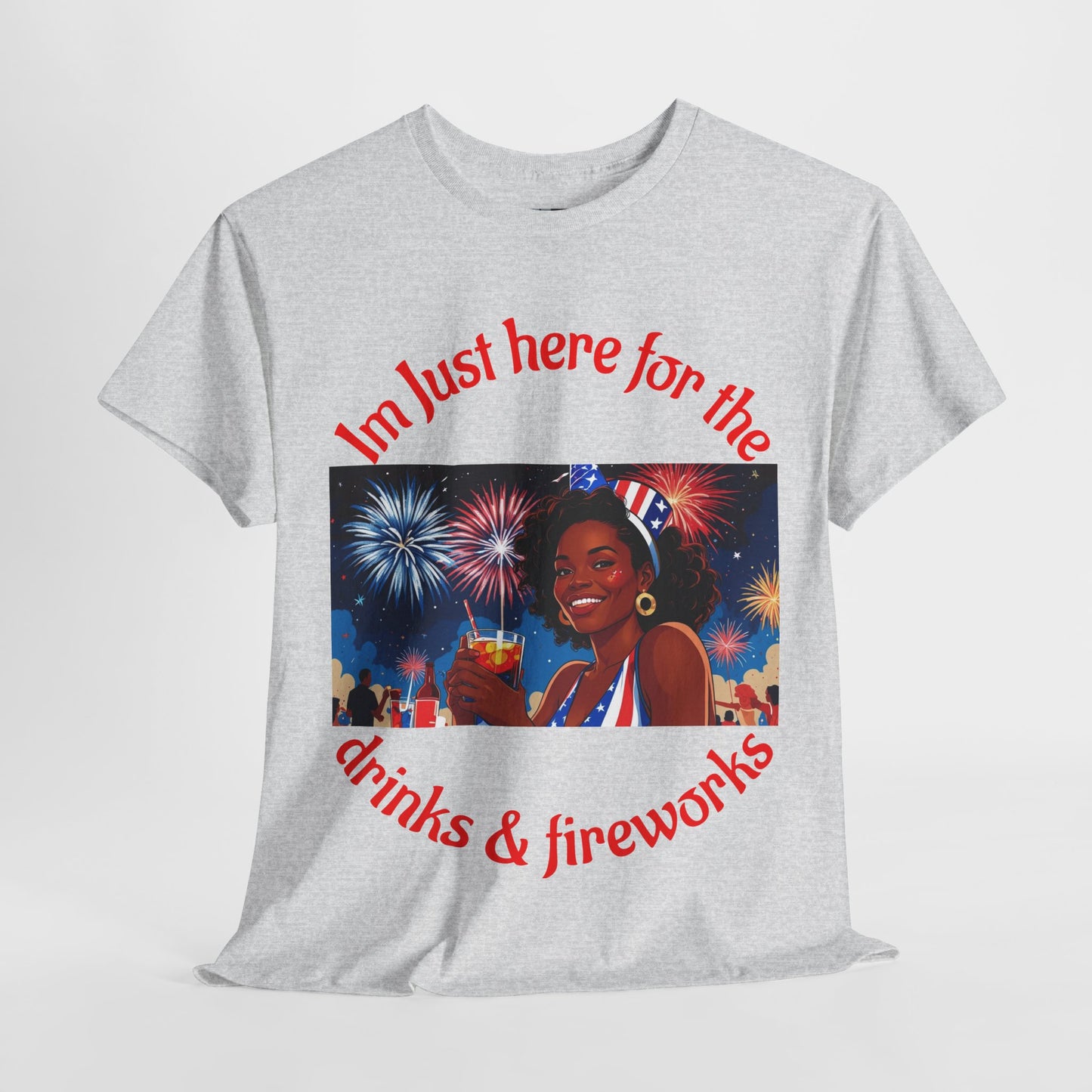 4th of July Drinks and Fireworks  Womens Tee