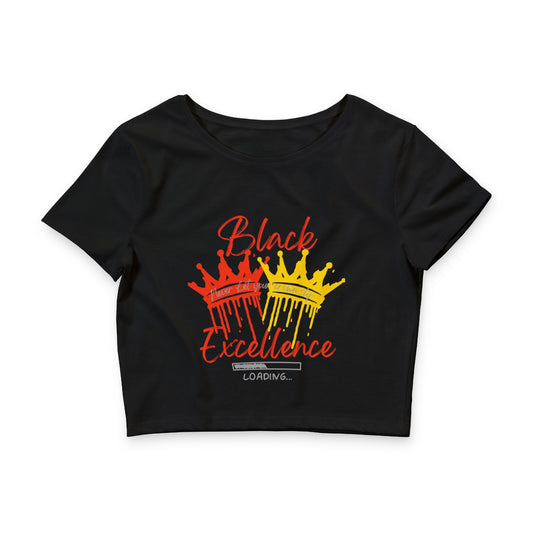 Black Excellence Crop Tee - Women's
