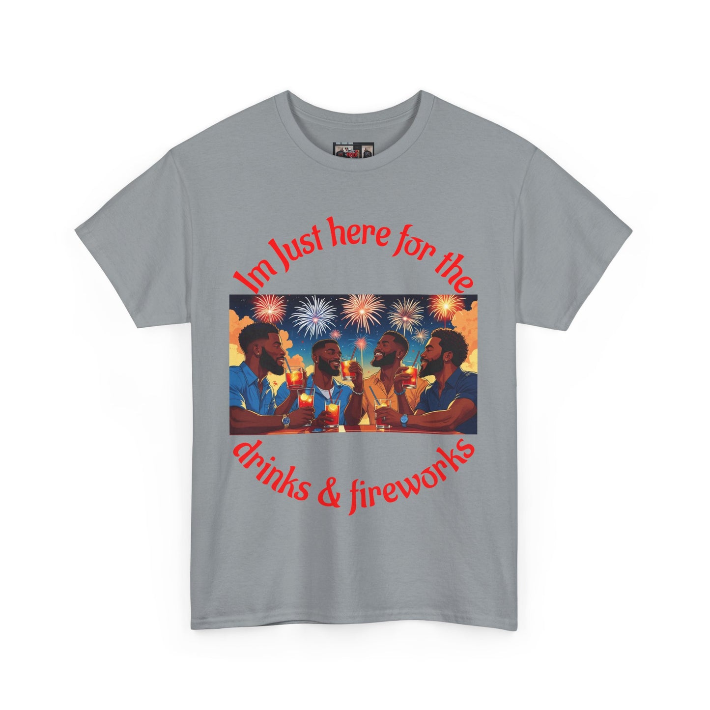 4th of July Drinks and Fireworks  Mens Tee