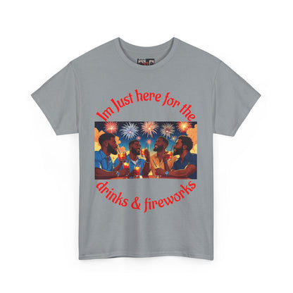 4th of July Drinks and Fireworks  Mens Tee