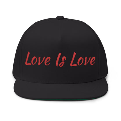 Love Is Love Flat Bill Cap