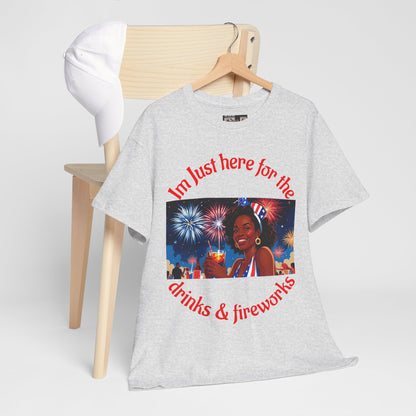4th of July Drinks and Fireworks  Womens Tee