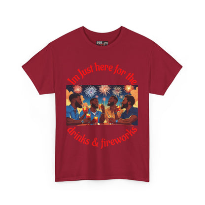 4th of July Drinks and Fireworks  Mens Tee