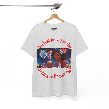 4th of July Drinks and Fireworks  Womens Tee