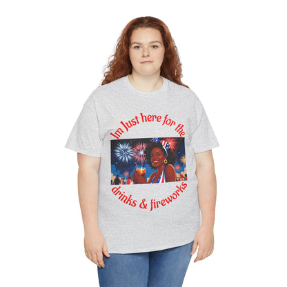 4th of July Drinks and Fireworks  Womens Tee