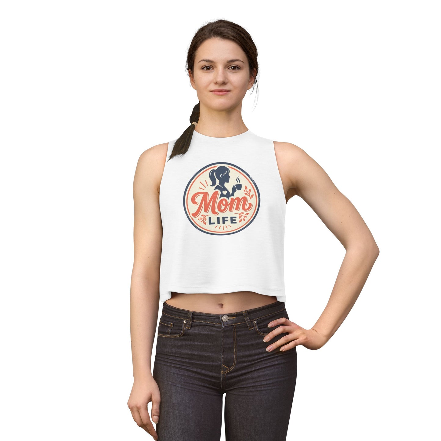 Mom Life Crop Tank