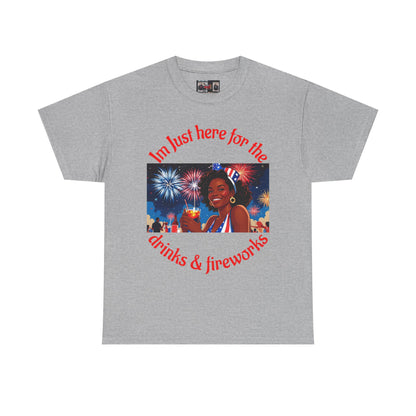 4th of July Drinks and Fireworks  Womens Tee
