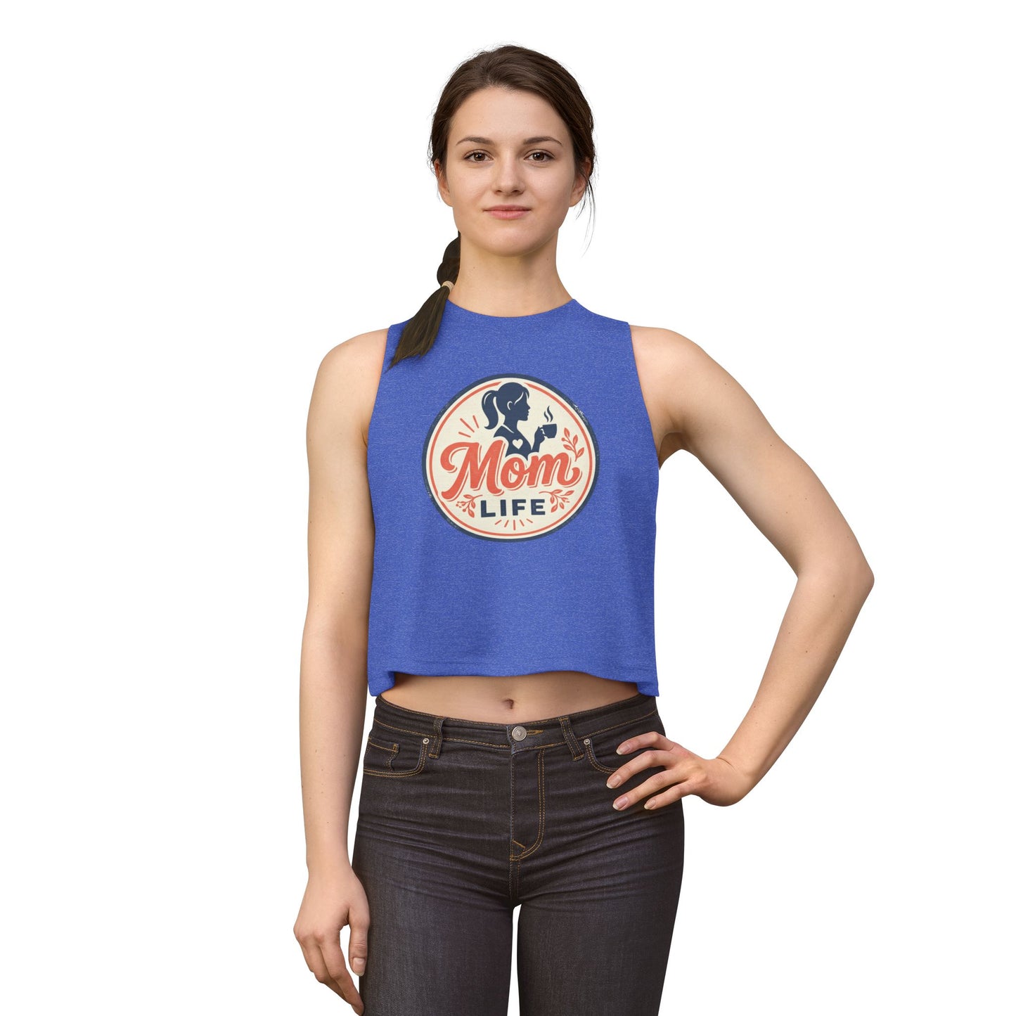 Mom Life Crop Tank