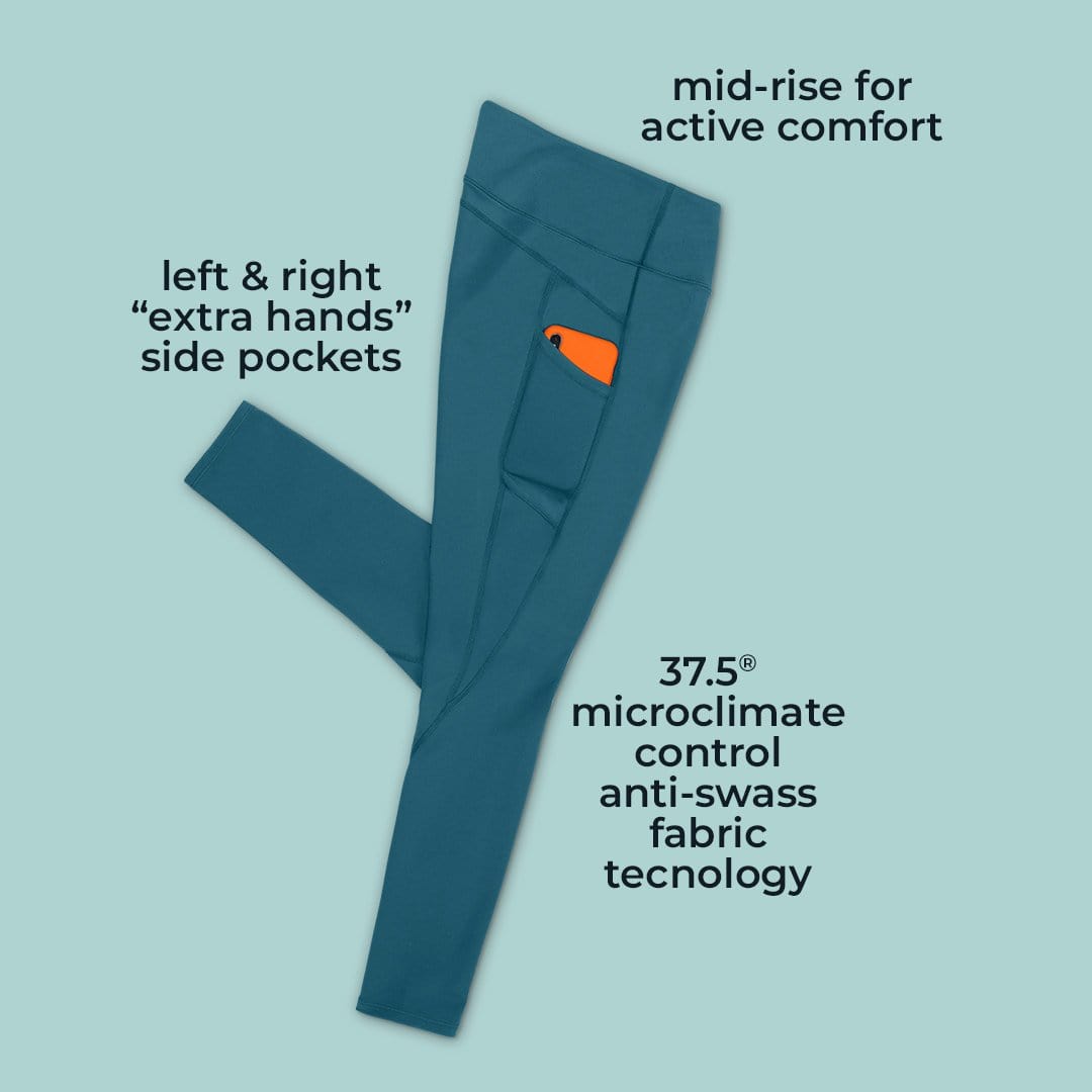 Mid-Rise Pocketed Legging – Keepin' It Teal (S)