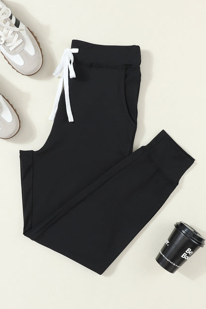 River Drawstring Waist Pocketed Leggings