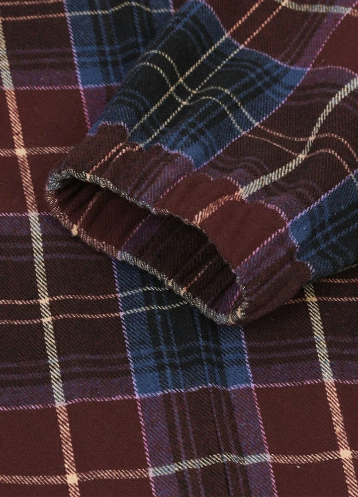 Men's Full Zip Up Plaid Jacket